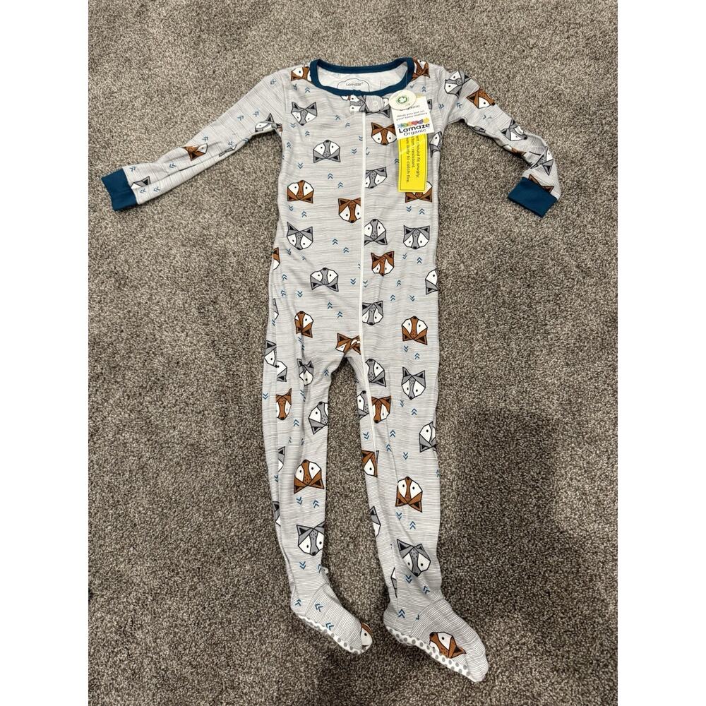 Lamaze Organic 2T Footed Sleeper One Piece NWT Fox Print - Picture 2 of 5
